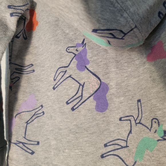 Cat and Jack unicorn zip Sweat shirt - Picture 7 of 7
